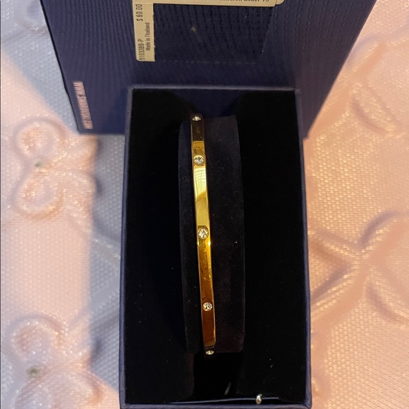 Swarovski Rose Gold Bangle with Crystals - Picture 2 of 3